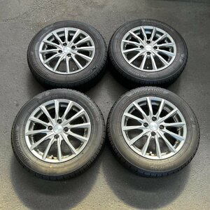 タイヤ付き社外ホイール4本セット　AUTOBACS LEBEN BL1(オートバックスレーベン)　15×5 1/2J　+43　100　4穴　175/65R15　2022年製　5ミリ