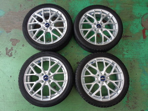 5J-16 -inch 4H100 +45 Weds Leonis MX 165/50R16 EC204 Dunlop used aluminium wheel 4ps.@ Wagon R etc.!