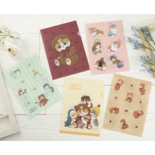 mofusand展 やさしい風合いのクリアファイル 5点セット
