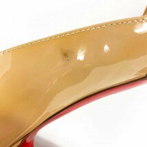 ★袋付き★Christian Louboutin クリスチャンルブタン エナメル パンプス ピンクベージュ×レッド ハイヒール ヒール8.5cm SIZE 24cm_画像9