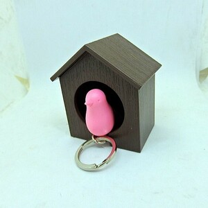  unused QUALY key storage spa low key ring Brown house pink 