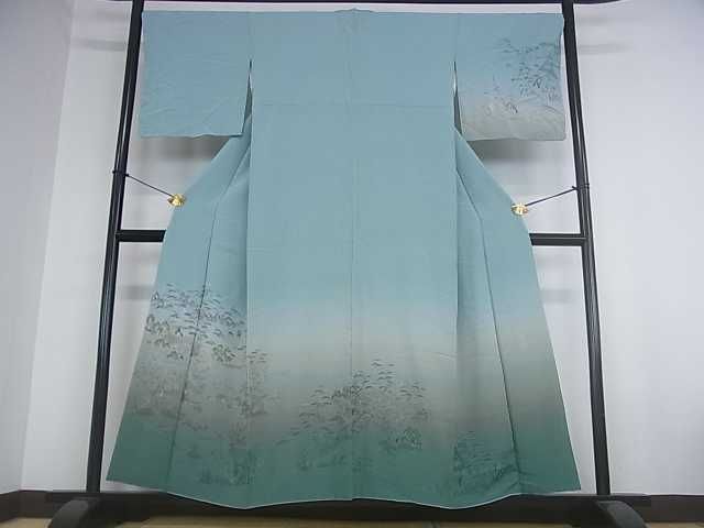 花美人□中国三大刺繍 スワトウ刺繍 汕頭刺繍 訪問着 風景花文 暈し
