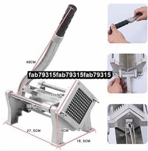 手動式 8mm+12mmカットポテトカッター 省力化ロングハンドル 卓上型 家庭用 業務用 食品級ステンレス製
