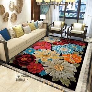 玄関マット 段通 家庭用カーペット シルク絨毯 手織りカーペット 花柄 160cm*230cm