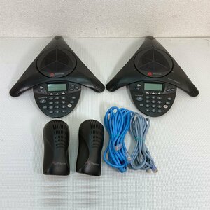  analogue telephone meeting electrification * start-up did 2 pcs. set * POLYCOM SoundStation2 10 person till correspondence AC adaptor attaching #845-K