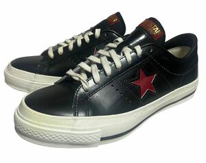 未使用品 日本製 converse ONE STAR OX Black/Red ワンスター OX 黒/赤 US8 26.5㎝