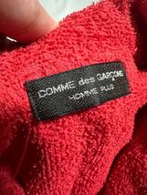 90s アーカイブ COMME des GARCONS HOMME PLUS ギャルソン オム プリュス オープンカラー タオル地 半袖シャツ 赤_画像3