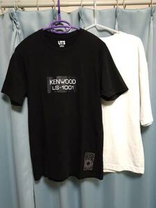 【中古】ユニクロ UNIQLO UT KENWOOD LS-1001 半袖黒Ｔシャツ ＋ 白Ｔシャツ サイズＭ　２枚組 ＋もう１枚