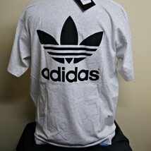 ★未使用 保管品 adidas アディダス　ビッグロゴＴシャツ　MADE IN USA　Mサイズ 灰色 ロゴ黒 ★_画像5