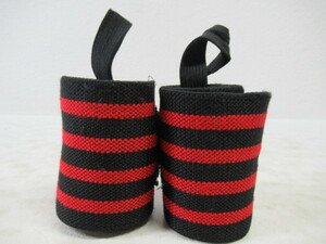 *12. wrist wrap weight training wrist fixation black × red / used 