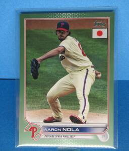 Topps BASEBALL 2022 JAPAN EDITION★Green Parallel★11/75(75枚限定)★165 Aaron Nola(アーロン・ノラ)Philadelphia Phillies