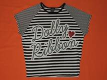 ☆Dolly Ribbonのロゴとボーダープリント半袖☆１５０センチ☆_画像1