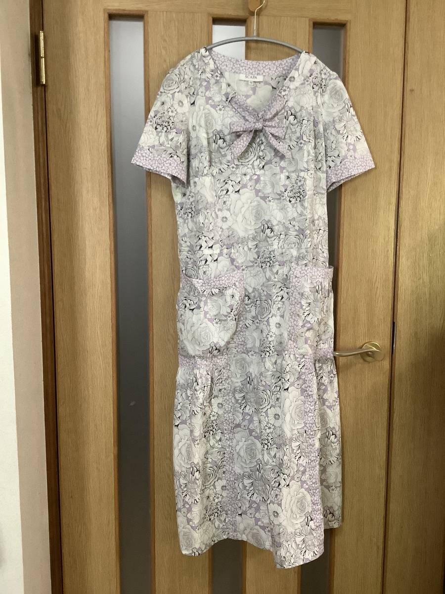 SCAPA スキャパ リバティ リバティプリント ワンピース ペチコート付き