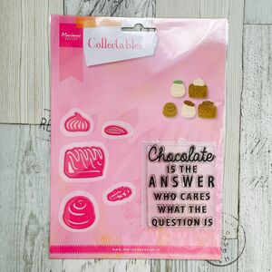 marianne design マリアンナデザイン　クリアスタンプ　カッティングダイ　チョコレート　クラフト　はんこ　スタンプ　