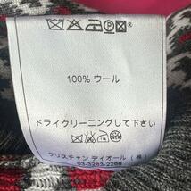 【美品】Christian Dior ニットワンピース 総柄 半袖 膝丈 クリスチャンディオール M ハーフスリーブ Vネック_画像10