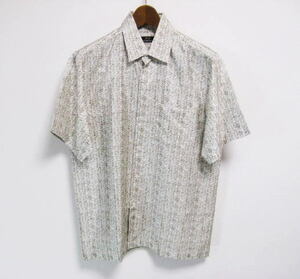  silk 100% Jim Thompson total pattern short sleeves shirt M size JIM THOMPSON