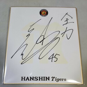 Art hand Auction 阪神タイガース 遠藤成選手直筆サイン球団色紙 ルーキー時代, 野球, 記念品, 関連グッズ, サイン