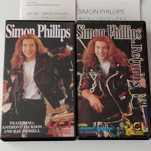 [ японский язык описание есть /.. видео 2 шт комплект ]SIMON PHILLIPS Simon * Philips /RETURNS(VHO120,128)DCI/ мир пик драма -DRUM барабан VHS