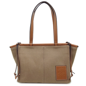 [. talent head office ]LOEWE Loewe cushion tote bag 330.02AA93 shoulder bag canvas Brown lady's DH75494