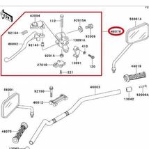 在庫あり 即納 ゼファー400 C1-C7 カワサキ 純正 クラッチレバー Assy ホルダー 銀 シルバー ZR400C_画像2