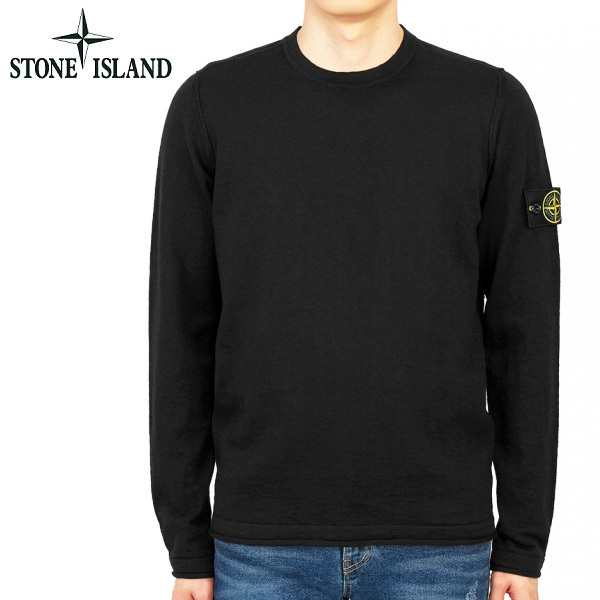 送料無料 1 STONE ISLAND ストーンアイランド 7615502B0 V0029 ブラック サマーニット セーター size M