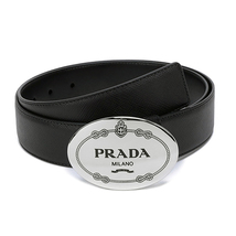 送料無料 14 PRADA プラダ 2CM232 PN9 F0002 ブラック SAFFIANO レザー ベルト size 85_画像2