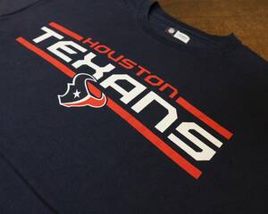 送料370円可★NFLオフィシャル★チームロゴプリントTシャツ★アメフトHOUSTON TEXANSテキサンズ★ビッグサイズXL★コットン100%紺