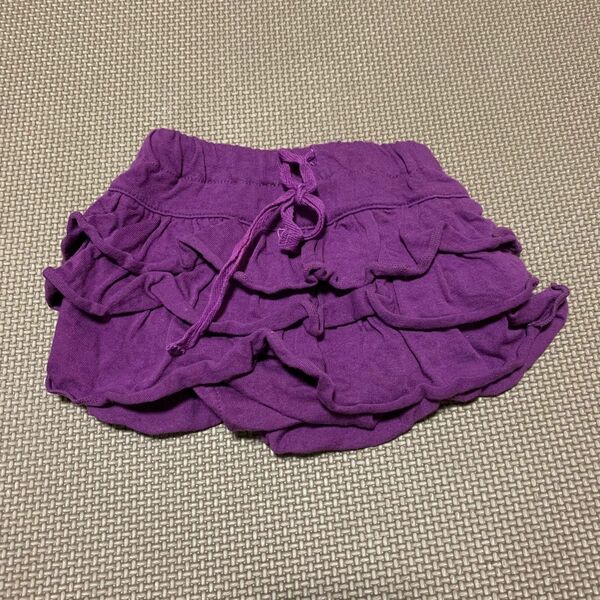 スカート フリル 紫 パープル ミニスカート 60