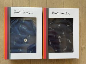 即決！ポールスミス！PAUL SMITH ニットトランクス 2枚組 腕時計柄 ネイビー&グリーン(ブルー) M