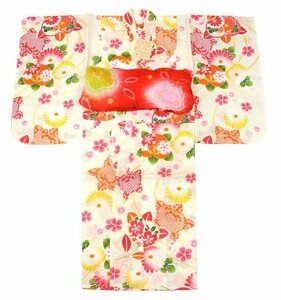 [.. павильон ] бесплатная доставка! новый продукт для девочки ребенок менять . ткань юката (...)* белый неотбеленная ткань серия ..... цветок .*[5-6 лет для 110cm]5519-15