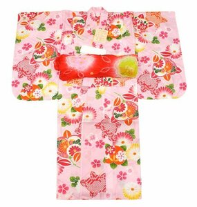 [.. павильон ] бесплатная доставка! новый продукт для девочки ребенок менять . ткань юката (...)* розовый серия ..... цветок .*[5-6 лет для 110cm]5521-14