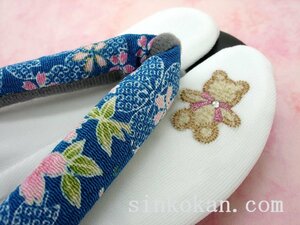 sin 大特価！【送料無料】日本製　ワンポイント刺繍　ストレッチ素材　ソックスタイプ　足袋　23cm～24cm対応◆8019