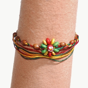 * Asian ethnic *7 code flower anklet *E04R