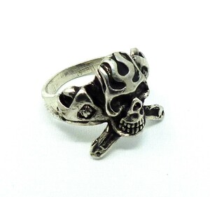 特価　B 17号　メタルリング　指輪　ドクロ　海賊
