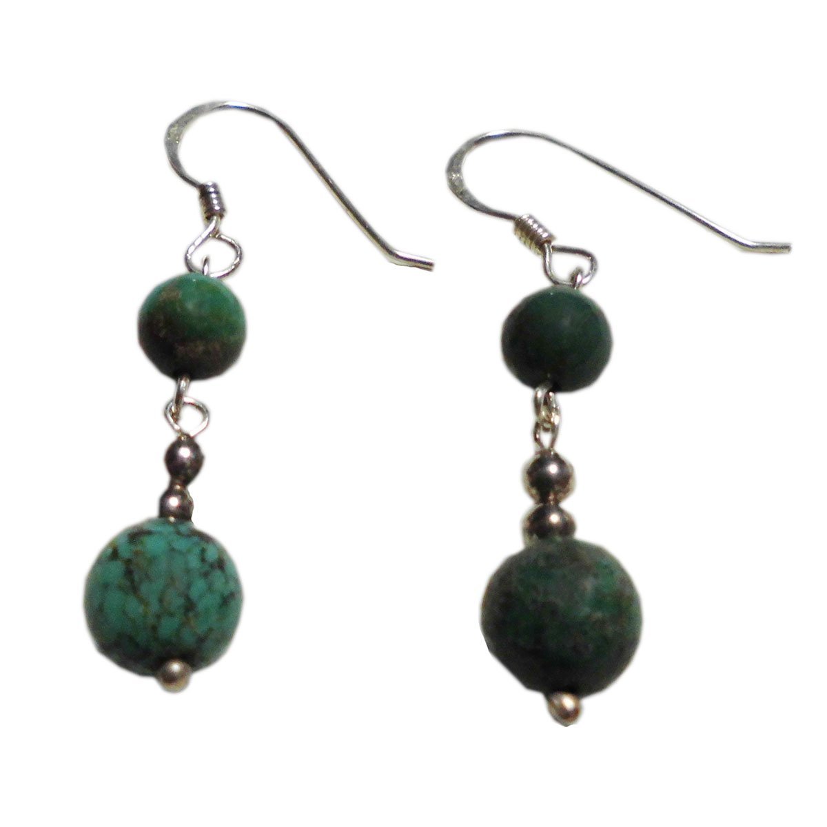 ■☆Handmade accessories Silver earrings Turquoise (HDP-4), Earrings, Colored Stones, Turquoise