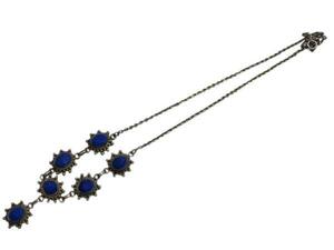 #* Asian miscellaneous goods natural stone lapis lazuli silver choker (CHO-8)