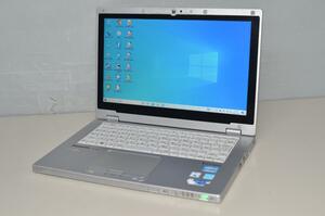 訳ありジャンク品 日本製軽量ノートPC Panasonic CF-AX2SEBJR windows10 メモリ4GB SSD128GB