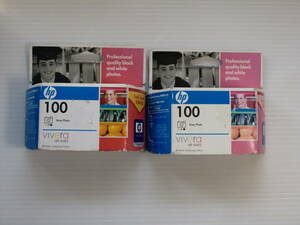 ★ 未開封 ☆ 純正品 HP100 フォトグレー インク ★ C9368A ◆ 2箱セット ☆ Grey Photo ★ 期限切れ ☆