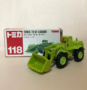 トミカ　テレックス　72-81　ローダー　No.118　ミニカー　TOMICA　同梱可 TEREX 72-81 LOADER (Ekji_syten)