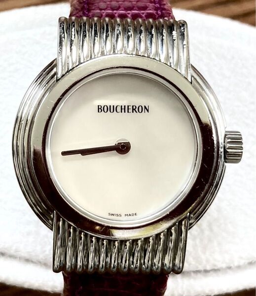 Boucheronブシュロン リフレ ラウンド クォーツ レディース731161 美品