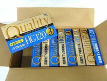 T56 新品未開封品 Victor Quality HG 120 VHS ビデオ カセットテープ 3PACK×10点セット 3T-120HGQD ハイグレード クオリティー ビクター_画像1