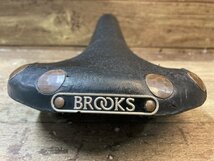 GW291 ブルックス BROOKS サドル レザー 黒 スチールレール ※錆び、ひび割れあり_画像4