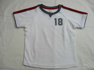 BE917【UNIQLO・ユニクロ】スポーツ　半袖　Tシャツ　男女児　白　100