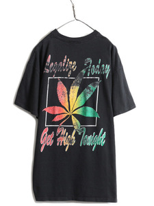 90s USA製 ★ マリファナ 両面 プリント Tシャツ メンズ XL / 90年代 オールド 大麻 ガンジャ ヘビーウェイト メッセージ シングルステッチ