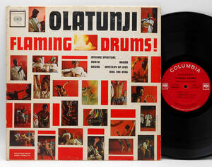 ★US ORIG MONO LP★OLATUNJI/Flaming Drums! 1962年 初回2EYE 音圧＆音抜最高 アフロトライバル～レアグルーヴ JOHN COLTRANEへの影響大