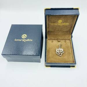  хранение товар Loree Rodkin Loree Rodkin twin Skull LOVE SV925 подвеска с цепью очарование череп Heart Stone 