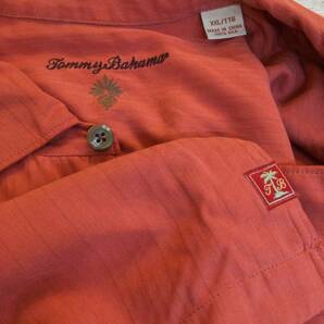 Tommy Bahama トミーバハマ シルクシャツ アロハシャツ 単色シルク 半袖シャツ メンズX XL大きめ 良品汚れありの画像10