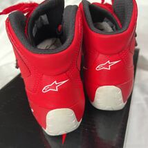 【美品】 TECH 1-K KART SHOES RED/WHITE 10.0 26.5〜27-10.0 2712018 ☆alpinestars/アルパインスターズ_画像7