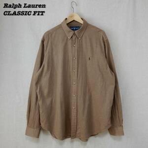 Ralph Lauren CLASSIC FIT Shirts XL SHIRT23106 ラルフローレン クラシックフィット ボタンダウンシャツ ヘリンボーンツイル