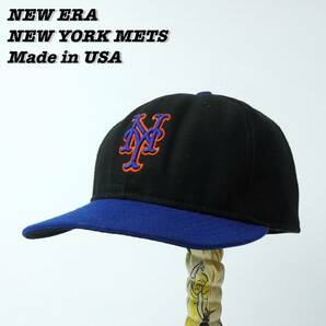 NEW ERA Cap NEW YORK METS Made in USA Size7 3/8 ニューエラ ニューヨークメッツ オンフィールドキャップ アメリカ製 ベースボールの画像1